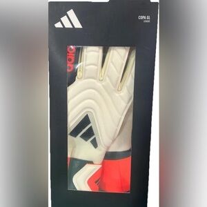 New Adidas Copa GL League Goalkeeper Gloves Ivory Solar Red Black IQ4011 Size 8